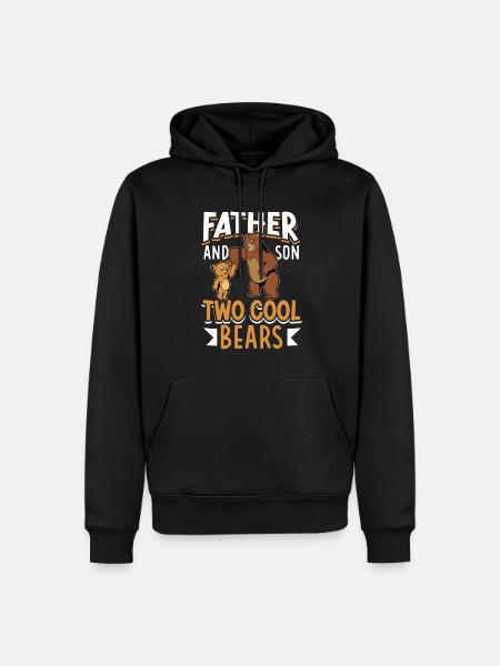 Cool Bears - Father and Son - Men’s Premium Organic Hoodie - black