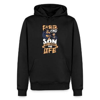 Friends for Life - Father and Son - Men’s Premium Organic Hoodie - black - Front - Nico (187cm)