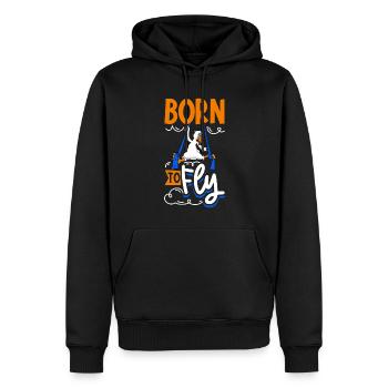 Schwan beim Aerial Silks - Männer Premium Bio Hoodie - Schwarz - Vorne - Nico (187cm)
