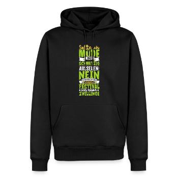 Müde und schmutzig - Zwillinge - Männer Premium Bio Hoodie - Schwarz - Vorne - Nico (187cm)