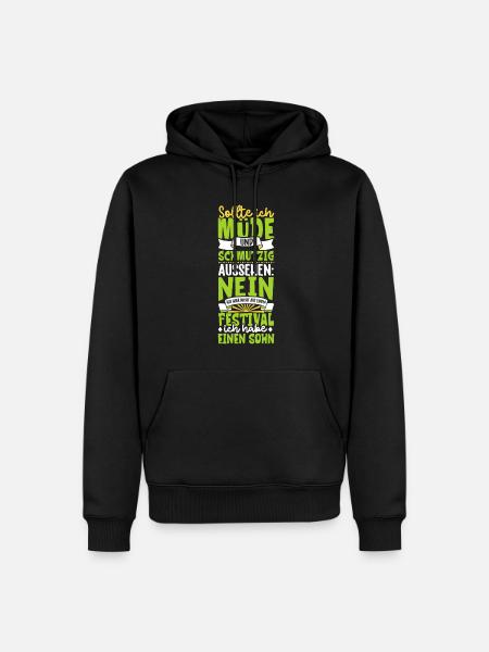 Müde und schmutzig - Sohn - Männer Premium Bio Hoodie - Schwarz