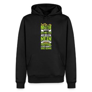 Müde und schmutzig - drei Söhne - Männer Premium Bio Hoodie - Schwarz - Vorne - Nico (187cm)