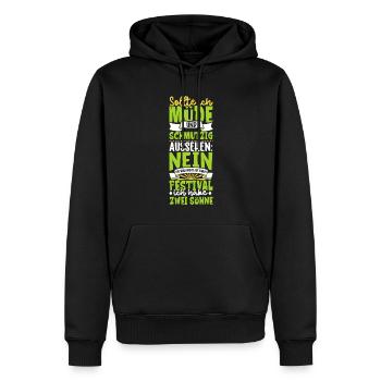 Müde und schmutzig - zwei Söhne - Männer Premium Bio Hoodie - Schwarz - Vorne - Nico (187cm)