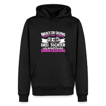 Multitasking kann jeder - Mutter und Töchter - Männer Premium Bio Hoodie - Schwarz - Vorne - Nico (187cm)