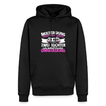 Multitasking kann jeder - Mutter und Töchter - Männer Premium Bio Hoodie - Schwarz - Vorne - Nico (187cm)