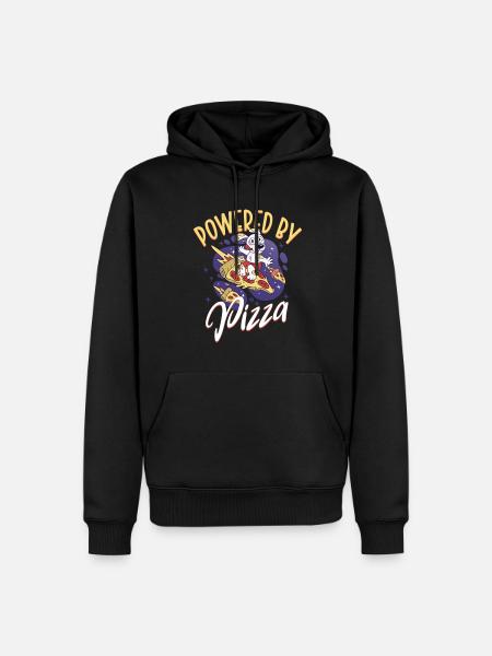 Powered by Pizza - Pizza Expert - Men’s Premium Organic Hoodie - black