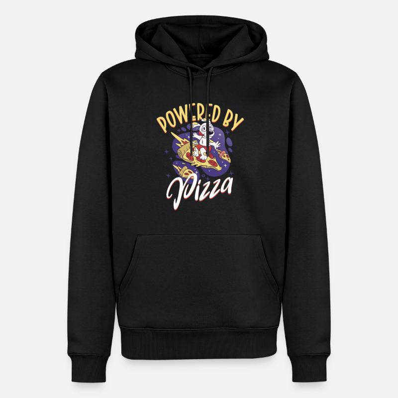 Propulsé par Pizza - Pizza Expert - Sweat à capuche Premium bio Homme - noir