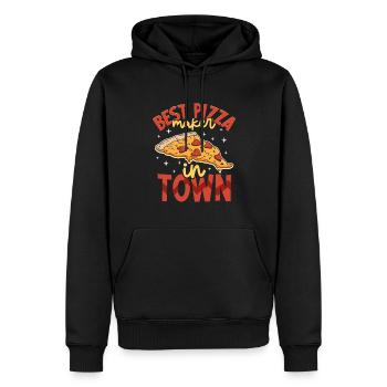 Best pizza baker of the Stast- Pizza Baker - Men’s Premium Organic Hoodie - black - Front - Nico (187cm)