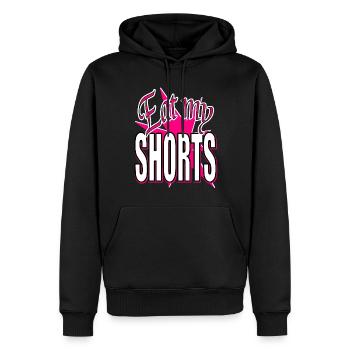 Eat My Shorts - Star in Pink - Sweat à capuche Premium bio Homme - noir - Devant - Nico (187cm)