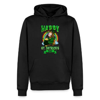 Licorne de St Patrick - Bonne Saint-Patrick - Sweat à capuche Premium bio Homme - noir - Devant - Nico (187cm)