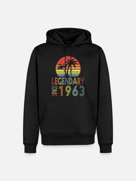 Legendary since 1963 - Männer Premium Bio Hoodie - Schwarz