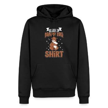 Chemise de sommeil officielle Bear - Sweat à capuche Premium bio Homme - noir - Devant - Nico (187cm)