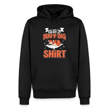 Offizielles Schlafshirt Fuchs - Männer Premium Bio Hoodie - Schwarz - Vorne - Nico (187cm)