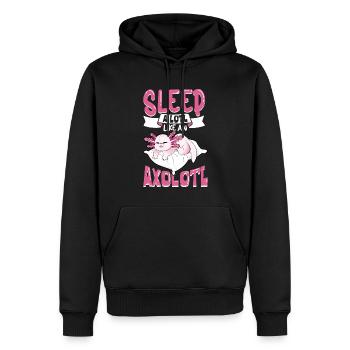 Dormez beaucoup comme un Axolotl - Sweat à capuche Premium bio Homme - noir - Devant - Nico (187cm)
