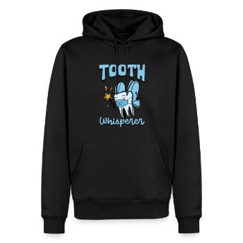Tooth Whisperer - Assistant dentaire - Sweat à capuche Premium bio Homme - noir - Devant - Nico (187cm)