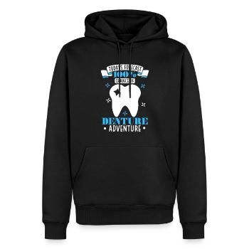 100 percent chance of a dental adventure - Men’s Premium Organic Hoodie - black - Front - Nico (187cm)