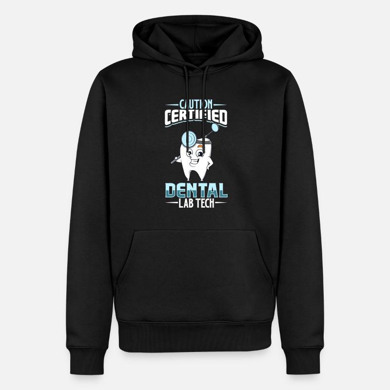 Technicien dentaire certifié - Sweat à capuche Premium bio Homme - noir