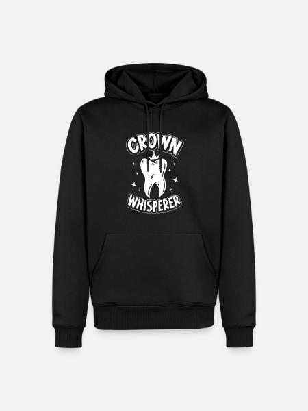 Crown Whisperer - Technicien dentaire - Sweat à capuche Premium bio Homme - noir