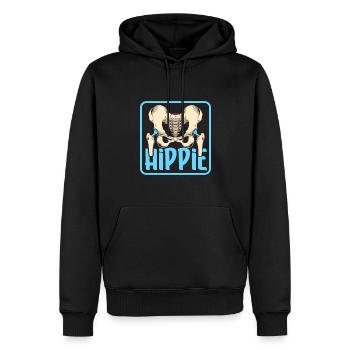 Hippie - Neue Hüfte - Männer Premium Bio Hoodie - Schwarz - Vorne - Nico (187cm)