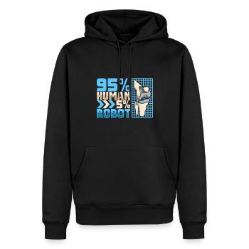 5 percent robot - knee surgery - Men’s Premium Organic Hoodie - black - Front - Nico (187cm)