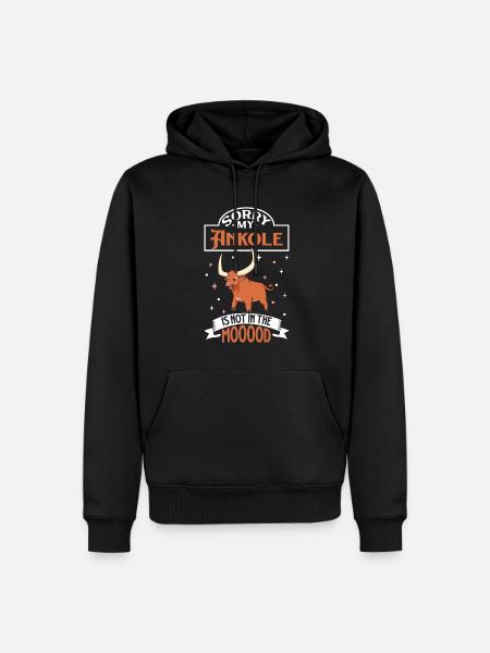 Pas d’humeur - Ankole - Sweat à capuche Premium bio Homme - noir