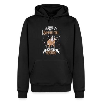 Not in the mood - Simmental - Männer Premium Bio Hoodie - Schwarz - Vorne - Nico (187cm)
