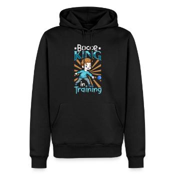 Roi de la pétanque à l’entraînement - Boccia - Sweat à capuche Premium bio Homme - noir - Devant - Nico (187cm)