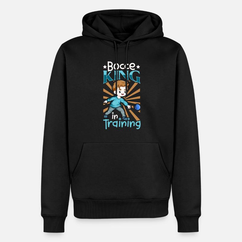 Roi de la pétanque à l’entraînement - Boccia - Sweat à capuche Premium bio Homme - noir