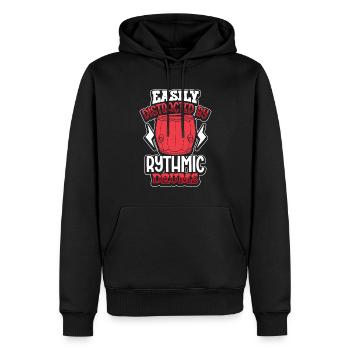 Abgelenkt durch rythmisches Trommeln - Drachenboot - Männer Premium Bio Hoodie - Schwarz - Vorne - Nico (187cm)