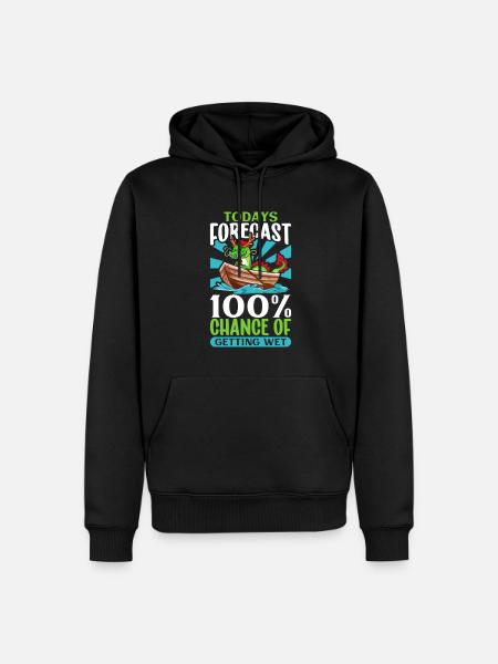 Heute wird es nass - Drachenboot - Männer Premium Bio Hoodie - Schwarz