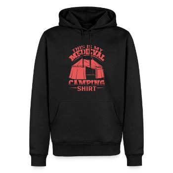 Das ist mein Mittelalter Camping - Männer Premium Bio Hoodie - Schwarz - Vorne - Nico (187cm)
