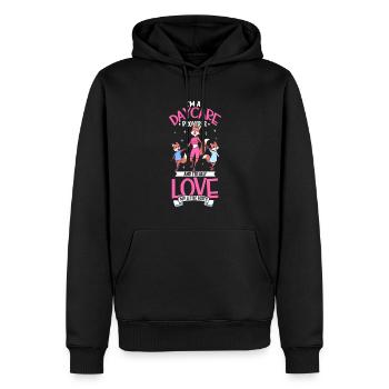 I really love my little foxes - Tagesmutter - Männer Premium Bio Hoodie - Schwarz - Vorne - Nico (187cm)