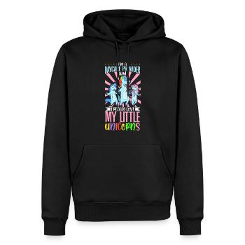 I really love my little unicorns - Tagesmutter - Männer Premium Bio Hoodie - Schwarz - Vorne - Nico (187cm)