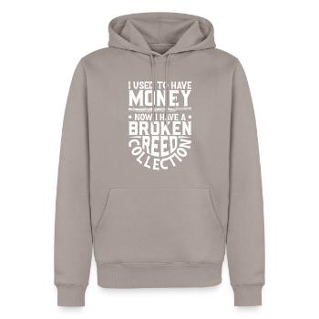 J’ai une collection de roseaux - basson - Sweat à capuche Premium bio Homme - taupe - Devant - Nico (187cm)