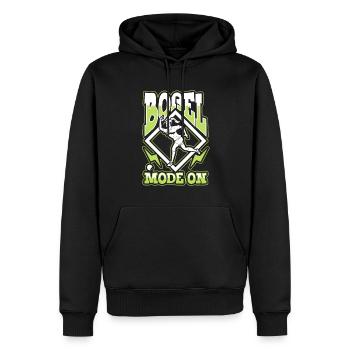 Boßel Mode On - Bosseln - Männer Premium Bio Hoodie - Schwarz - Vorne - Nico (187cm)