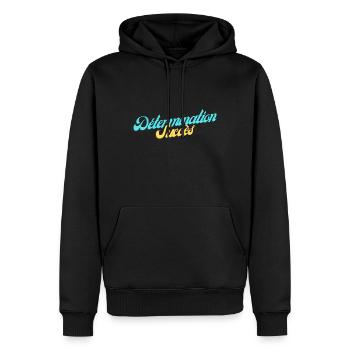 Détermination - Succès - Sweat à capuche Premium bio Homme - noir - Devant - Nico (187cm)