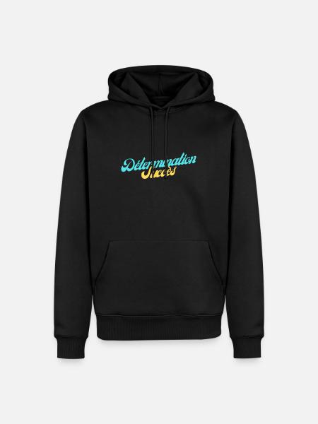 Détermination - Succès - Sweat à capuche Premium bio Homme - noir