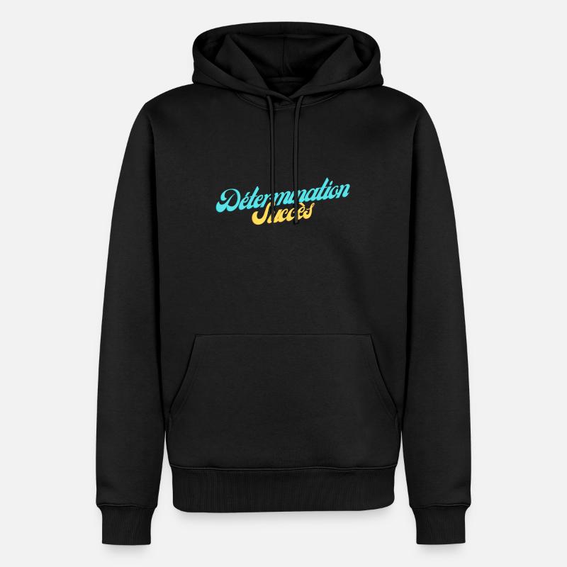 Détermination - Succès - Sweat à capuche Premium bio Homme - noir