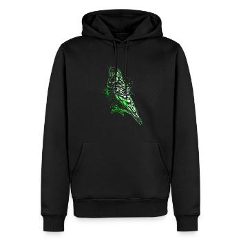 Colorful budgie - Men’s Premium Organic Hoodie - black - Front - Nico (187cm)