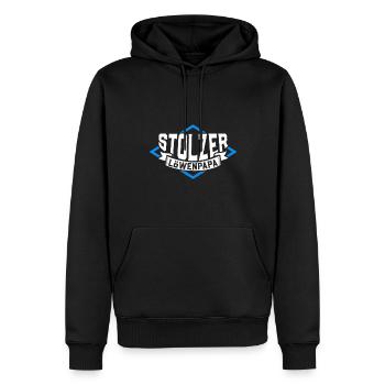 Stolzer Löwenpapa - Männer Premium Bio Hoodie - Schwarz - Vorne - Nico (187cm)