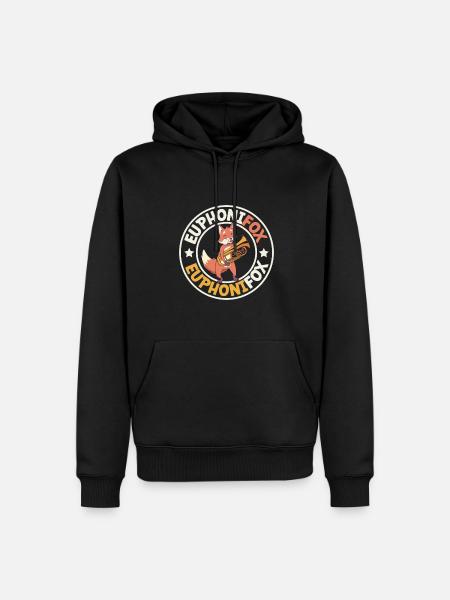 Euphonifox - Fuchs mit Euphonium - Männer Premium Bio Hoodie - Schwarz