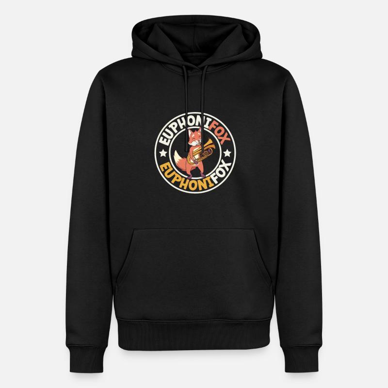 Euphonifox - Fuchs mit Euphonium - Männer Premium Bio Hoodie - Schwarz