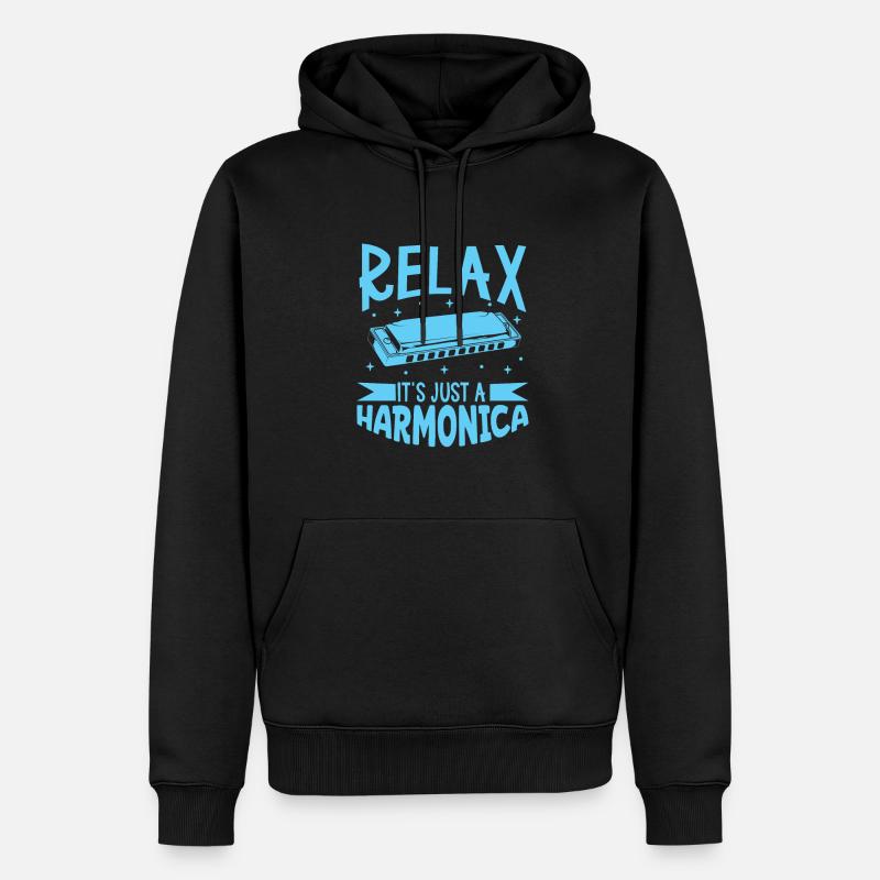 C’est juste un harmonica - Sweat à capuche Premium bio Homme - noir