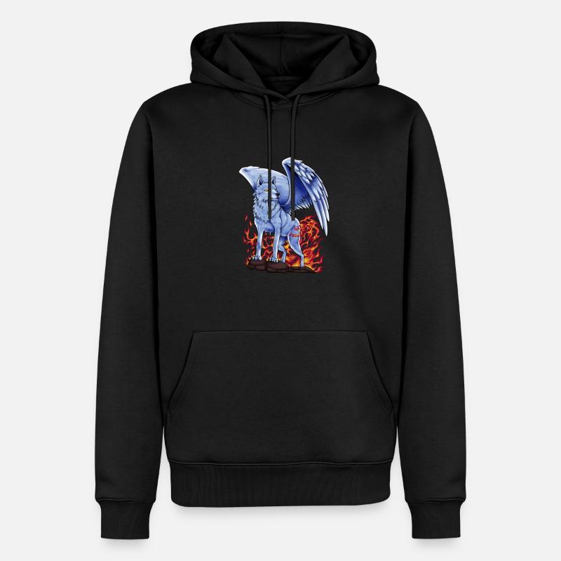 Dieu slave Simargl - Sweat à capuche Premium bio Homme - noir