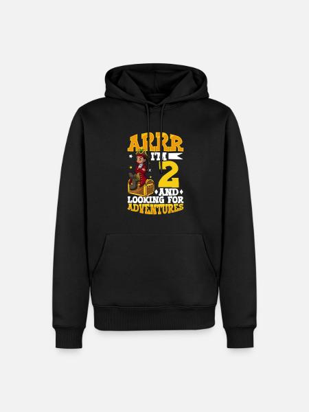 I'm 2 - Young Pirate - Men’s Premium Organic Hoodie - black