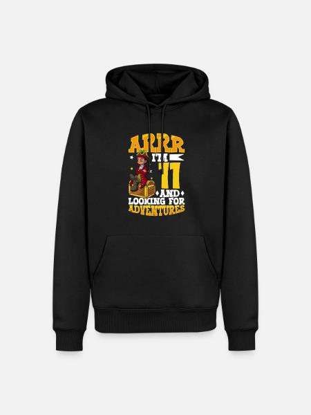 I'm 11 - Young Pirate - Men’s Premium Organic Hoodie - black