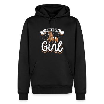Paint Horse Girl - Männer Premium Bio Hoodie - Schwarz - Vorne - Nico (187cm)