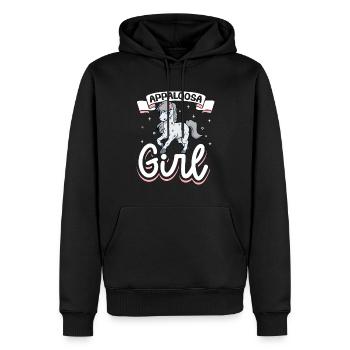 Appaloosa Fille - Sweat à capuche Premium bio Homme - noir - Devant - Nico (187cm)