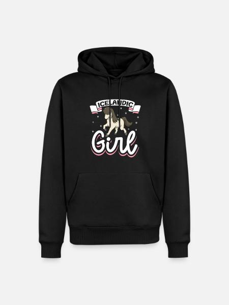 Fille islandaise - Sweat à capuche Premium bio Homme - noir