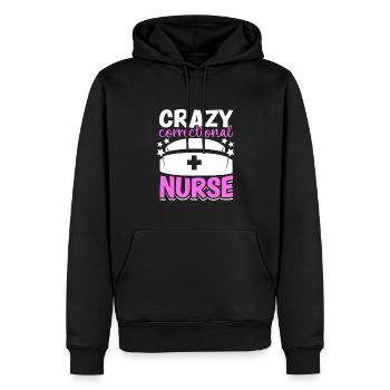 Crazy caregiver in prison - Men’s Premium Organic Hoodie - black - Front - Nico (187cm)